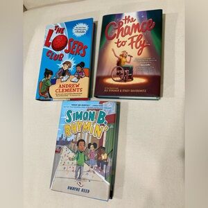 Chapter books for later elementary to middle school aged kids.